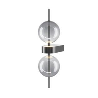 Aplique de pared LED Double Moon Negro (8W)
