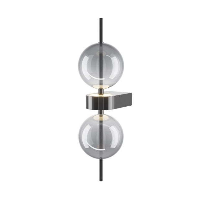 Aplique de pared LED Double Moon Negro (8W)