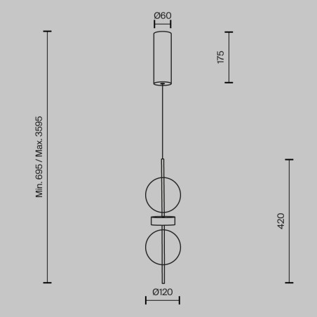 LED Hanging Lamp Double Moon (8W)
