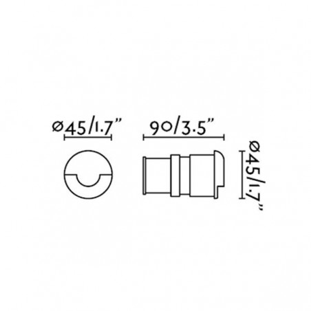Recessed Wall light LED Outdoor Kane-1 (3W)