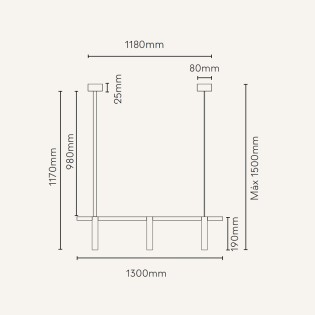 Lámpara de techo Siena (3 luces)