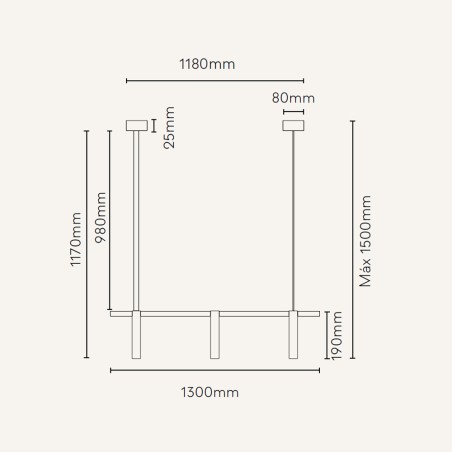 Lámpara de techo Siena (3 luces)