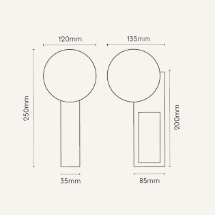 Bathroom wall lamp Verso Vertical