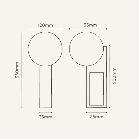 Bathroom wall lamp Verso Vertical