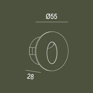 Bely Elite Round Recessed LED Wall Light (1W)
