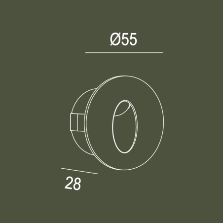 Bely Elite Round Recessed LED Wall Light (1W)