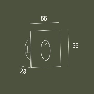 Bely Elite Square Recessed LED Wall Light (1W)