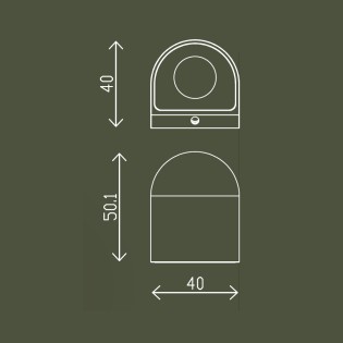 Outdoor LED Wall Lamp Orbe (1.5W)