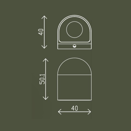 Outdoor LED Wall Lamp Orbe (1.5W)