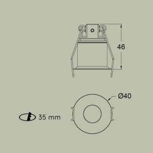 LED Recessed Light Dotfix (3W)