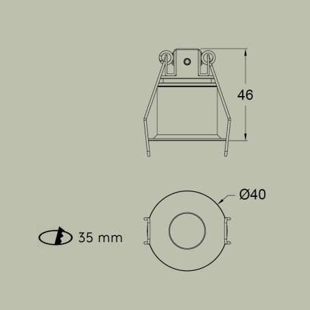 copy of Plafón de techo LED para baños Nilo 2CCT (12W)