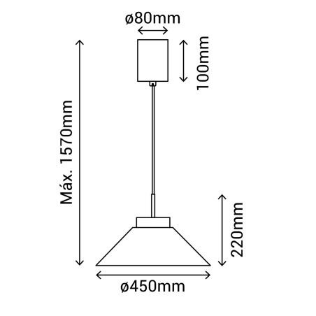 LED pendant lamp Valentina 45 I (18W)