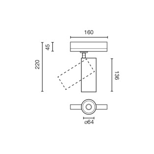 FOST three-phase track spotlight (28W)