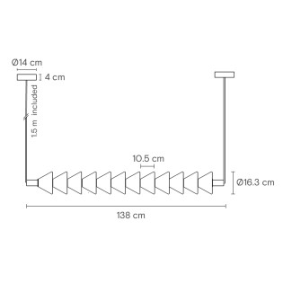 Boga Horizontal LED Pendant Light (24W)