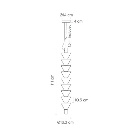 Boga Vertical Down LED pendant light (20W)