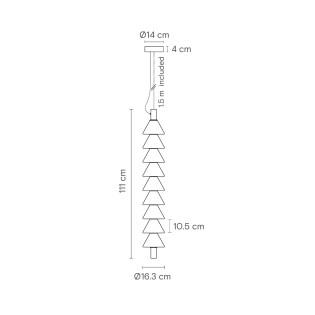 Boga Vertical Up LED pendant light (20W)