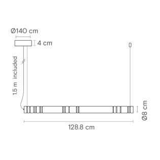 LED Pendant lamp Bowie 130 (25W)