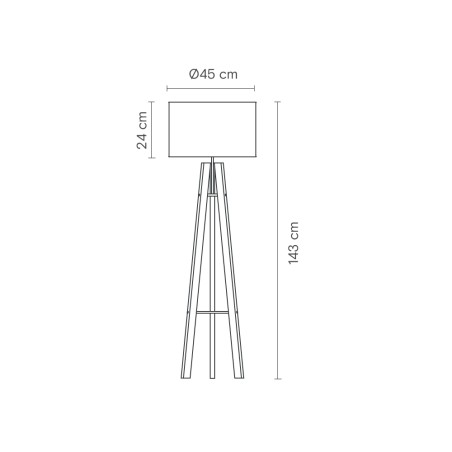 Tripod floor lamp Breeze Lino