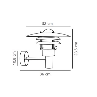 Outdoor wall lamp Lonstrup
