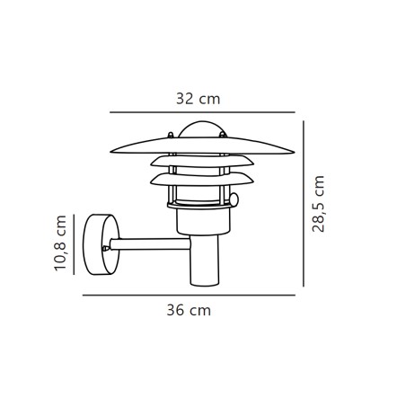 Galvanized outdoor wall lamp Lonstrup