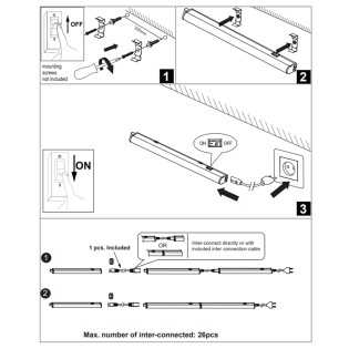 LED Under Cabinet with switch Latona 31 (5W)