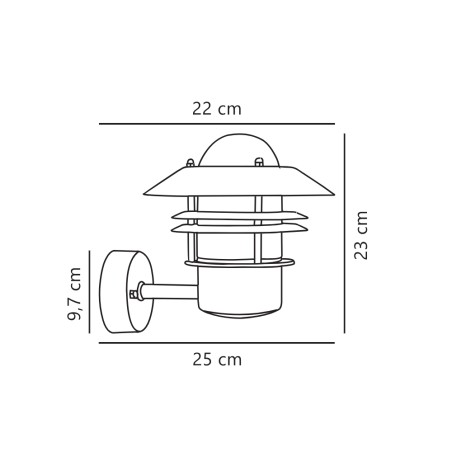 copy of Aplique de exterior galvanizado Blokhus