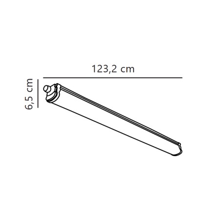 Outdoor Batten Light Fitting LED Oakland Double