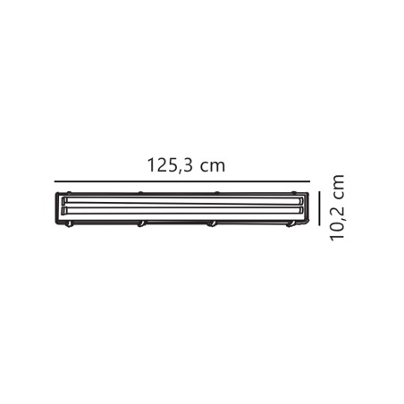 Outdoor Batten Light Fitting LED Works IP65 (2x18W)