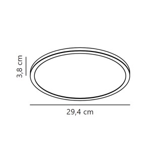 LED ceiling flush light Oja 29 IP65 2700K (15W)