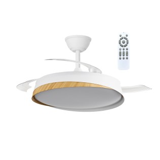 Ventilador LED aspas retráctiles Marte CCT Dim (48W)