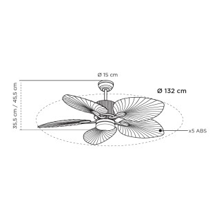 LED Ceiling Fan Palmar CCT Dim (20W)