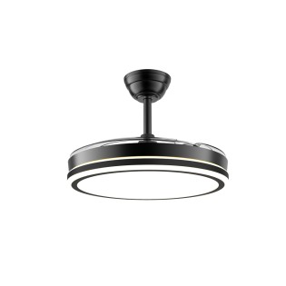 Night Evo M Black CCT Dim (60W) Retractable Blade LED Fan