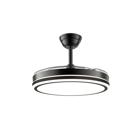 Night Evo M Black CCT Dim (60W) Retractable Blade LED Fan