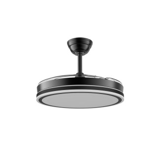 Night Evo M Black CCT Dim (60W) Retractable Blade LED Fan