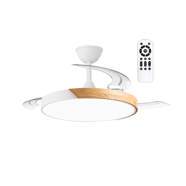 Ventilador LED aspas retráctiles Taoro CCT Dim (60W)