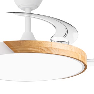 Ventilador LED aspas retráctiles Taoro CCT Dim (60W)