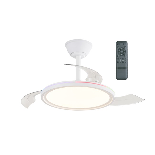 Rexus RGB CCT Dim LED Fan with Retractable Blades (24+7W)
