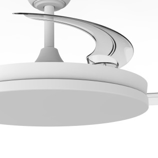 LED fan with retractable blades Milky Eco CCT Dim (48W)
