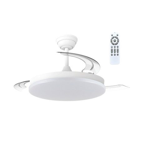 LED fan with retractable blades Milky Eco CCT Dim (48W)