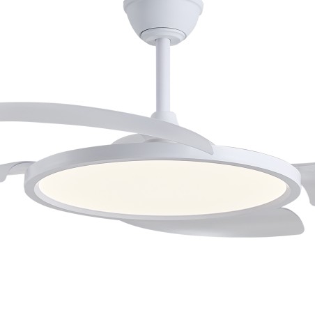Ventilador LED con aspas retráctiles Key CCT Dim (43W)