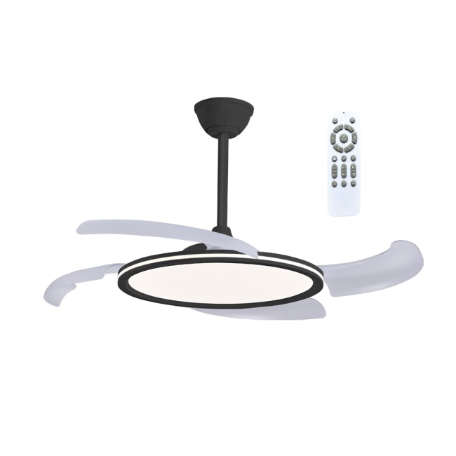 LED fan with retractable blades Key II CCT Dim (43W)
