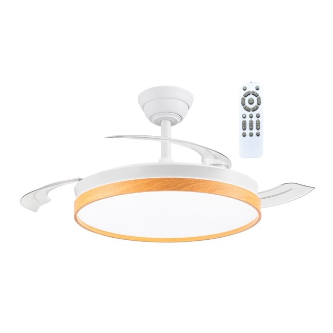 Ventilador LED aspas retráctiles Paneco CCT Dim (48W)