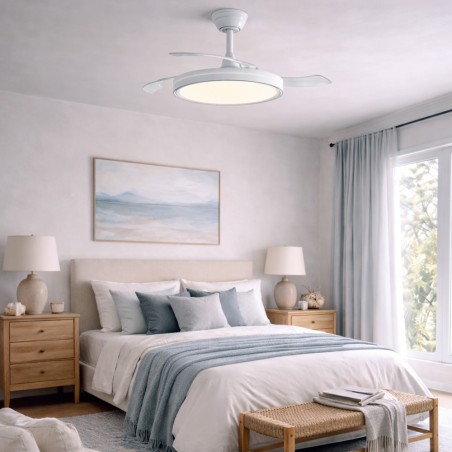 Ventilador LED aspas retráctiles Ventus Evo CCT Dim (39W)