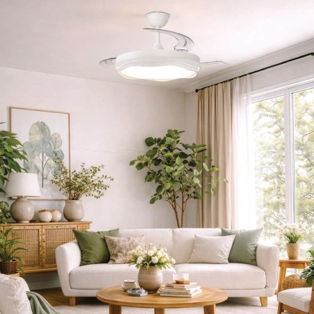 Ventilador LED aspas retráctiles Prius Evo CCT Dim (60W)