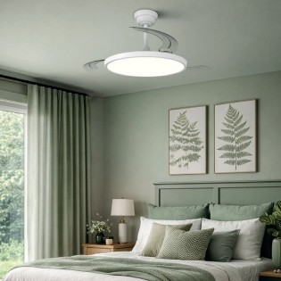 LED fan with retractable blades Cookie CCT Dim (60W)