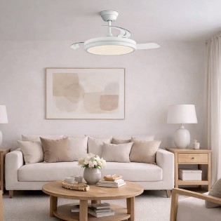 LED fan with retractable...