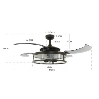 Ceiling fan with light Classic (3 lights)
