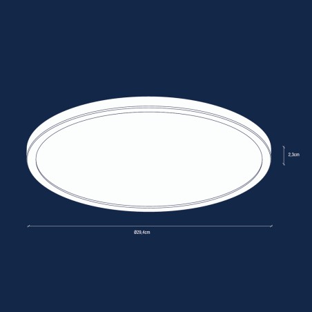 LED ceiling flush light Oja 29 3000/4000K (14W)