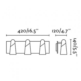 Aplique LED Lao 3 luces (4,5W)