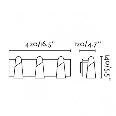 Aplique LED Lao 3 luces (4,5W)